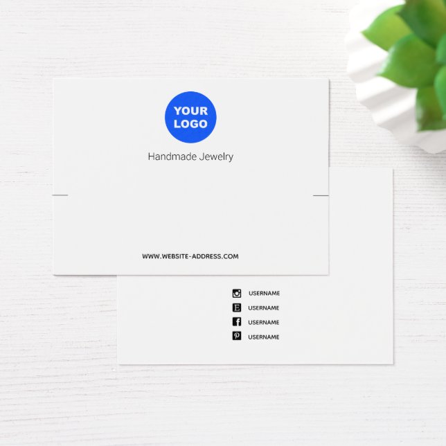 Custom Add Logo White Bracelet Display (Desk)