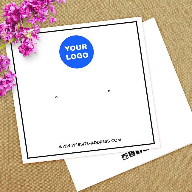 Custom Add Logo White Earring Jewellery Display (Creator Uploaded)