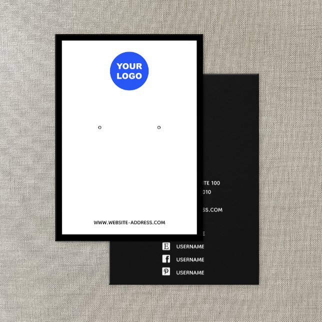 Custom Add Logo White Earring Jewellery Display (Creator Uploaded)