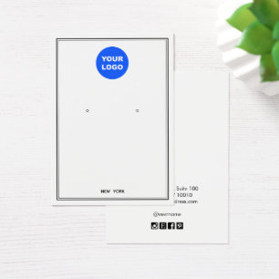 Custom Add Logo White Earring Jewellery Display