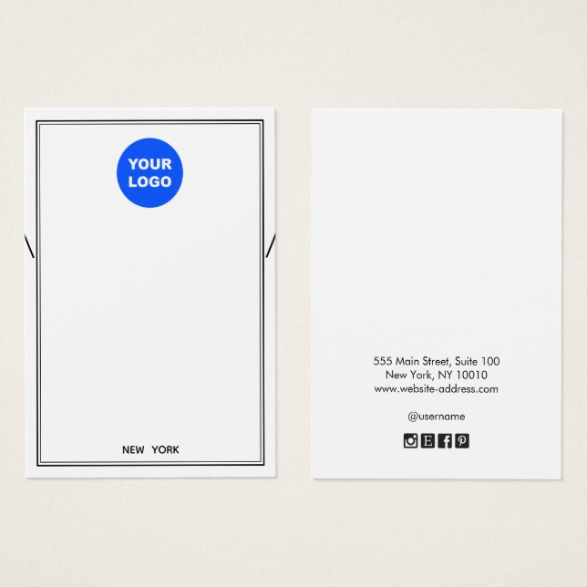 Custom Add Logo White Necklace Bracelet Display (Front & Back)