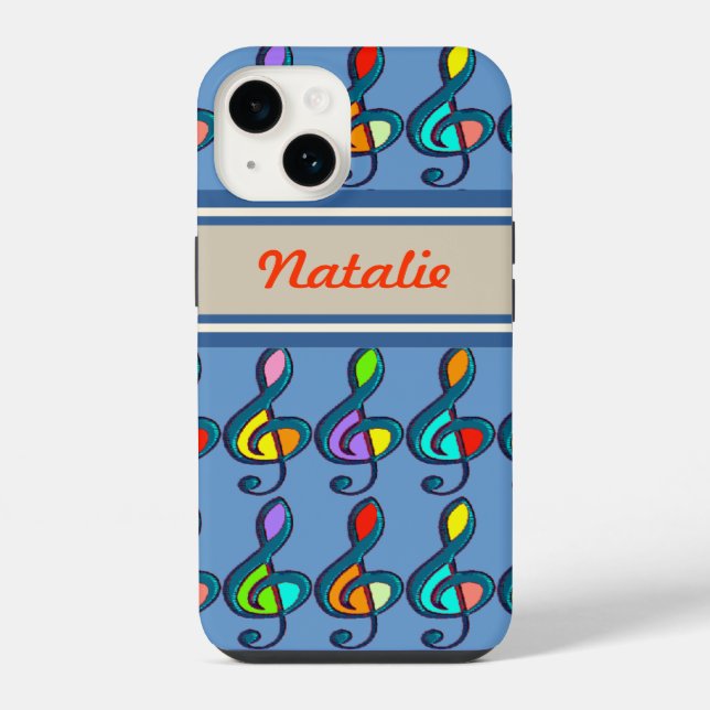 custom add name colour claves iPhone case (Back)