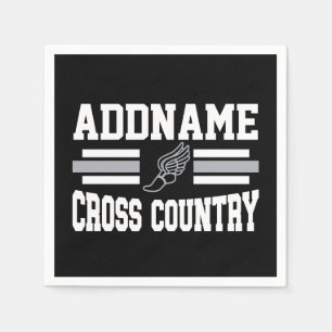 Custom ADD NAME Cross Country Runner Running Team Napkin