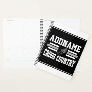 Custom ADD NAME Cross Country Runner Running Team Planner