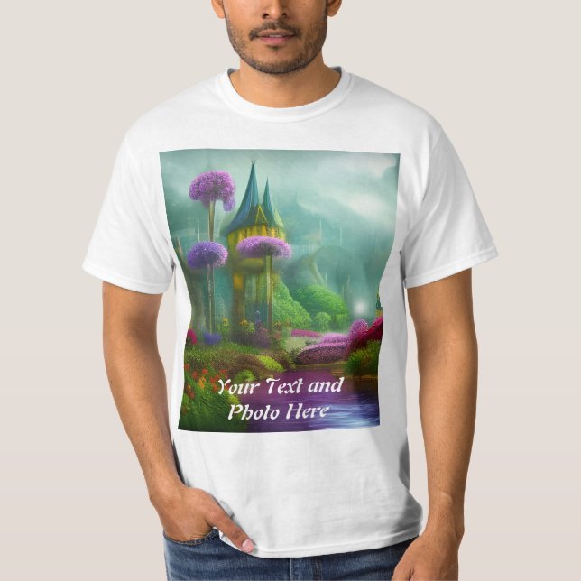 Custom, Add Photo and Text T-Shirt (Front)