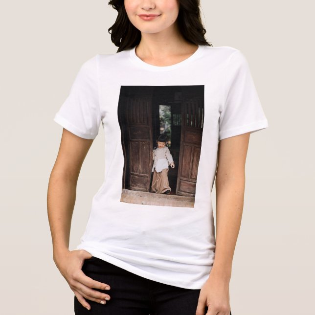 Custom, Add Photo and Text Tri-Blend Shirt (Front)