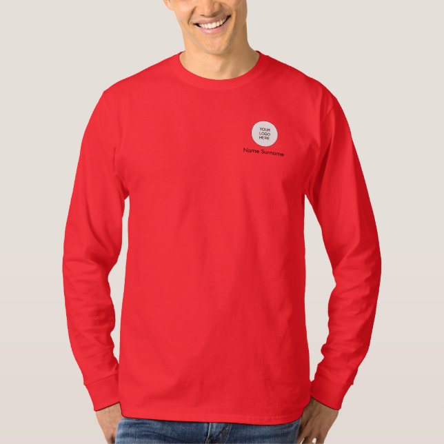 Custom Add Upload Logo Here Mens Trendy T-Shirt (Front)