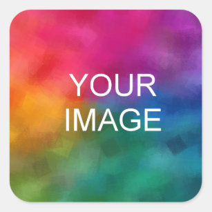 Custom Add Upload Your Photo Image Company Logo Square Sticker