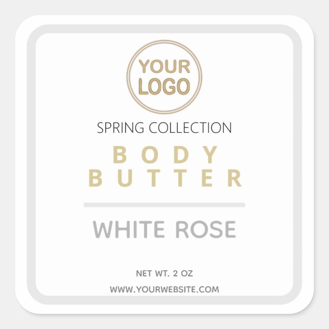 Custom Add Your Brand LOGO Product Labels (Front)
