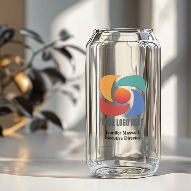 Custom Add Your Business Logo Company Marketing Can Glass (Creator Uploaded)