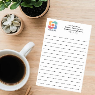 Custom Add Your Business Logo Lined Company Post-it Notes