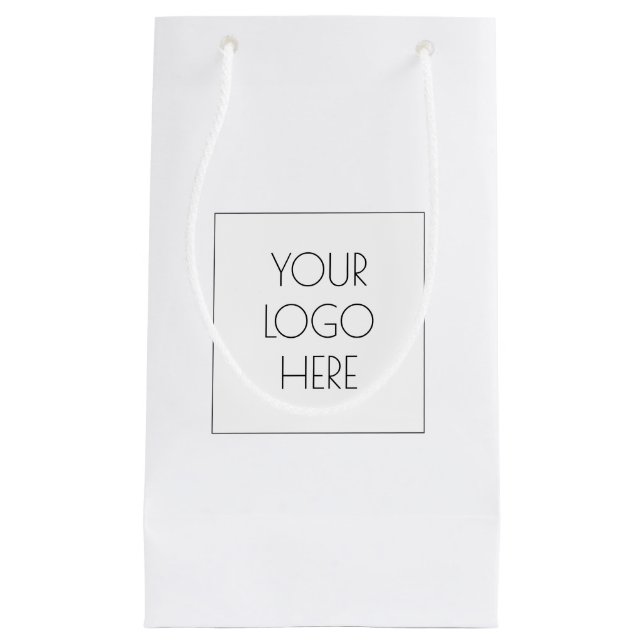 Custom Add Your Business Logo Small Gift Bag (Front)