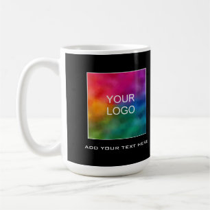 Custom Add Your Company Business Logo Name Text Coffee Mug