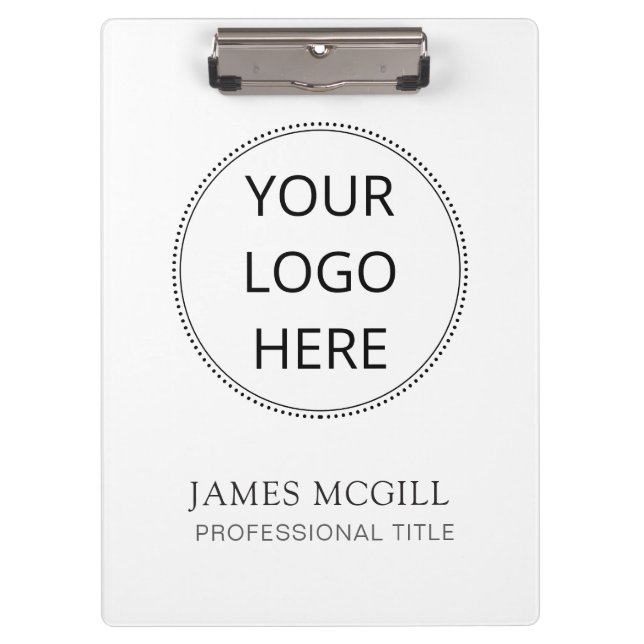 Custom Add Your Logo Minimalist  Square Business  Clipboard (Front)