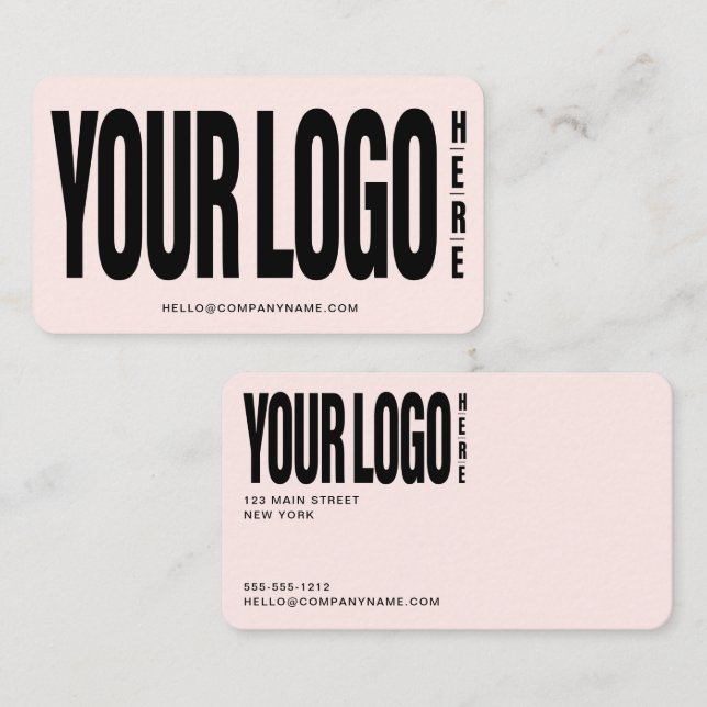 Custom Add Your Logo Modern Minimalist  Business Card (Front/Back)