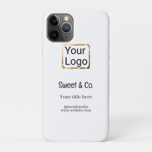 custom add your logo personalised company name pap iPhone 11 pro case