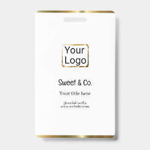 custom add your logo personalised company name pap ID badge