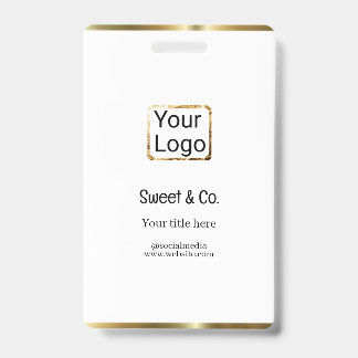 custom add your logo personalised company name pap ID badge