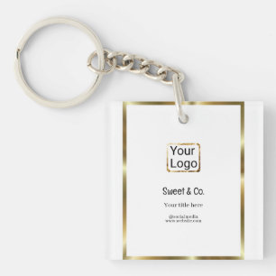 custom add your logo personalised company name pap key ring