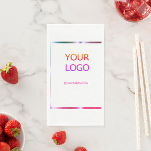 custom add your logo personalised company name pap napkin