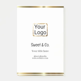custom add your logo personalised company name pap post-it notes