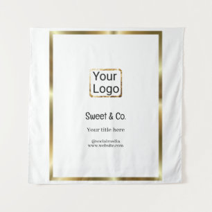 custom add your logo personalised company name pap tapestry