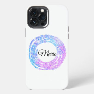 custom add your name glitter colourful add your iPhone 13 pro max case