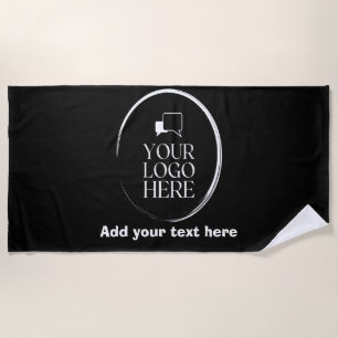 custom add your name photo text beach towel