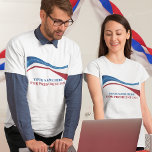 Custom Add Your Own Candidate for President 2024 T-Shirt<br><div class="desc">Customise your own political campaign t-shirts by adding your own name or another politician under this artistic American Flag in red,  white,  and blue. Add a custom name for president in 2024.</div>