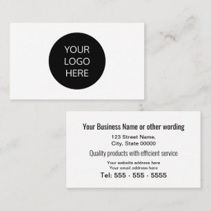 Custom Add Your Own Logo Business Card