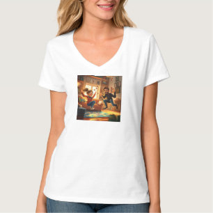 Custom (Add Your Own Photo and/or text) V-Neck T-Shirt