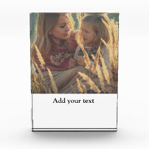 custom add your photo christmas personalised block