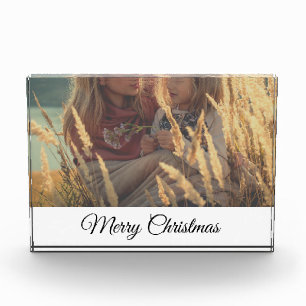 custom add your photo christmas personalised  block
