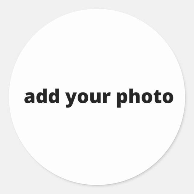 custom add your photo christmas personalised    classic round sticker (Front)