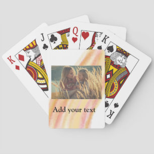 custom add your photo christmas personalised water playing cards