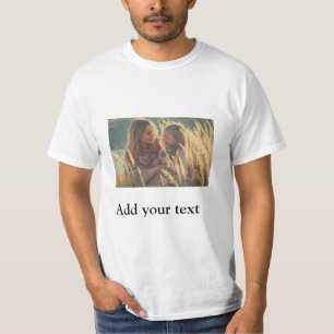 custom add your photo christmas personalised water T-Shirt