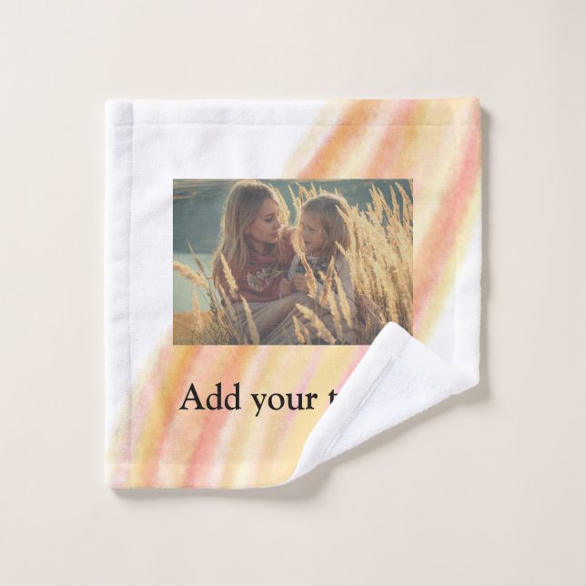 custom add your photo christmas personalised water wash cloth (Wash Cloth)