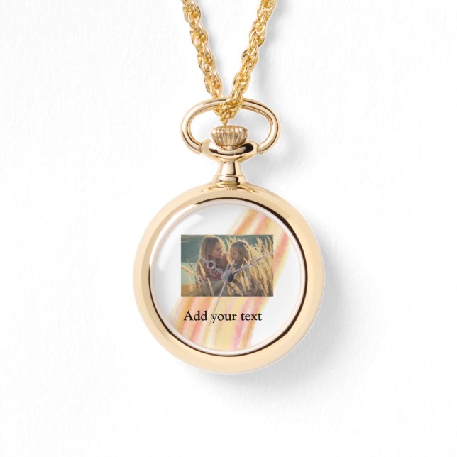 custom add your photo christmas personalised water watch (Front)