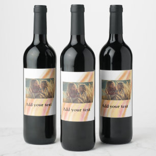 custom add your photo christmas personalised water wine label