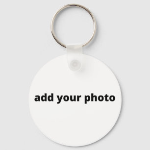 custom add your photo text merry christmas holiday key ring