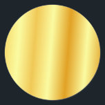 Custom Add Your Text Faux Gold Blank Template Classic Round Sticker<br><div class="desc">Custom Add Your Text Faux Gold Blank Template Elegant Classic Round Sticker.</div>