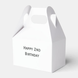 custom add your text happy birthday 2nd simple favour box