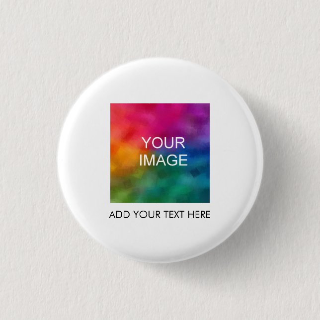 Custom Add Your Text Image Photo Business Logo 3 Cm Round Badge (Front)
