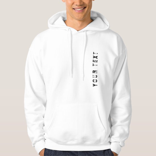 Custom Add Your Text Template Men's Basic Hoodie (Front)