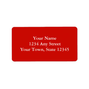 Custom Address Labels - Bright Red