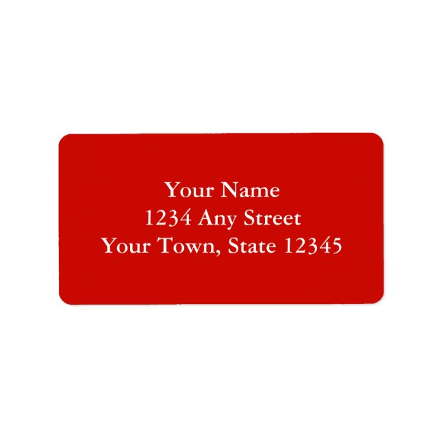 Custom Address Labels - Bright Red (Front)