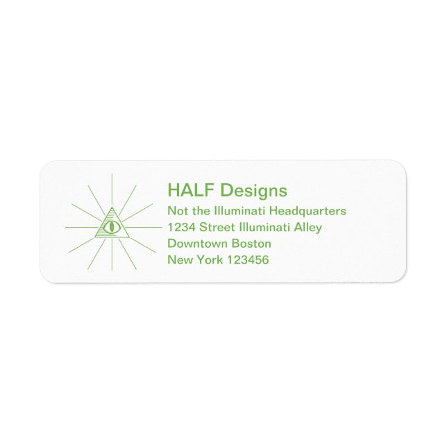 custom address labels illuminati (Front)