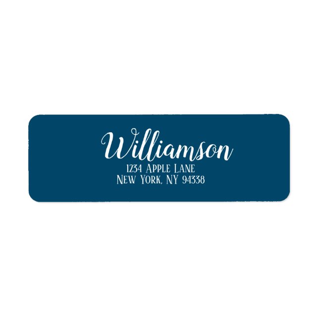 Custom Address Labels Navy Wedding (Front)