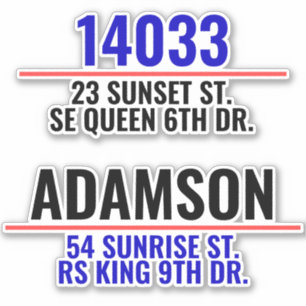 Custom Address Mailbox Numbers (Family Last Name)