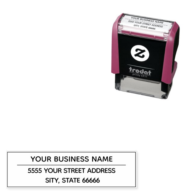 Custom Address Name Business Self-inking Stamp (In Situ)